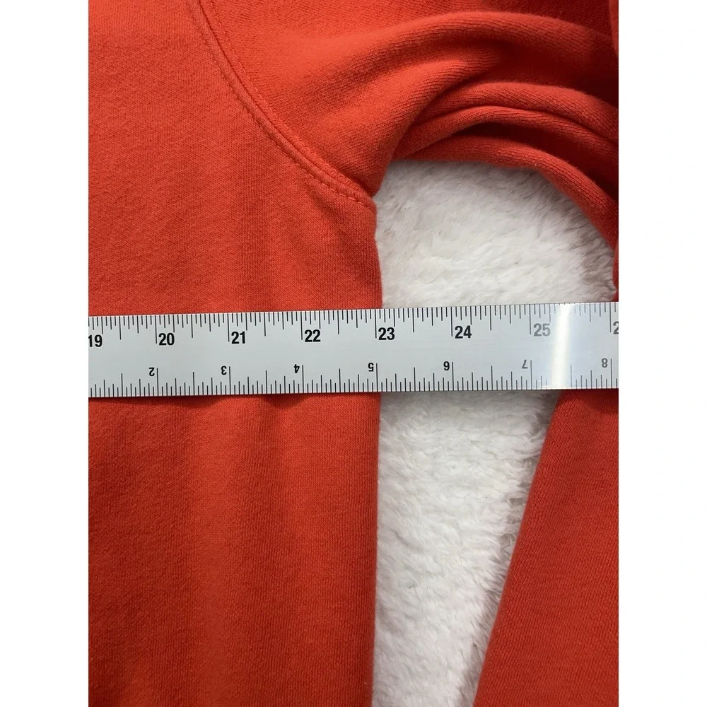 The North Face Mens Box Logo‎ Hoodie Sweatshirt Never Stop Exploring Orange Sz L